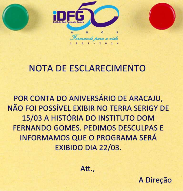 NOTA DE ESCLARECIMENTO